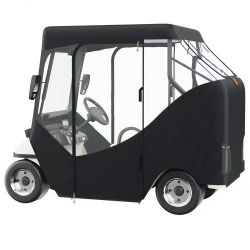 Golf Cart Enclosure, Polyester Driving Enclosure, Club Car Covers Suitable for 2-Seater Golf Carts, Sunproof and Dustproof Outdoor Cart Cover#334