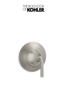 Kohler vibrant brushed nickel shower valve, diverter and faucet set.