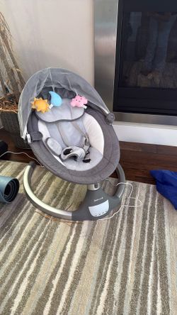 Jool Baby Swing Nova- Electric Motorized Infant Swing, Bluetooth Music, 10 Preset Melodies, Remote (Updated Model, Gray)