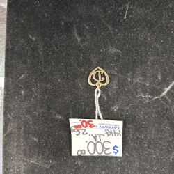 Gold James Avery Charm Heart With D Initial 14k 2.6 Grams 