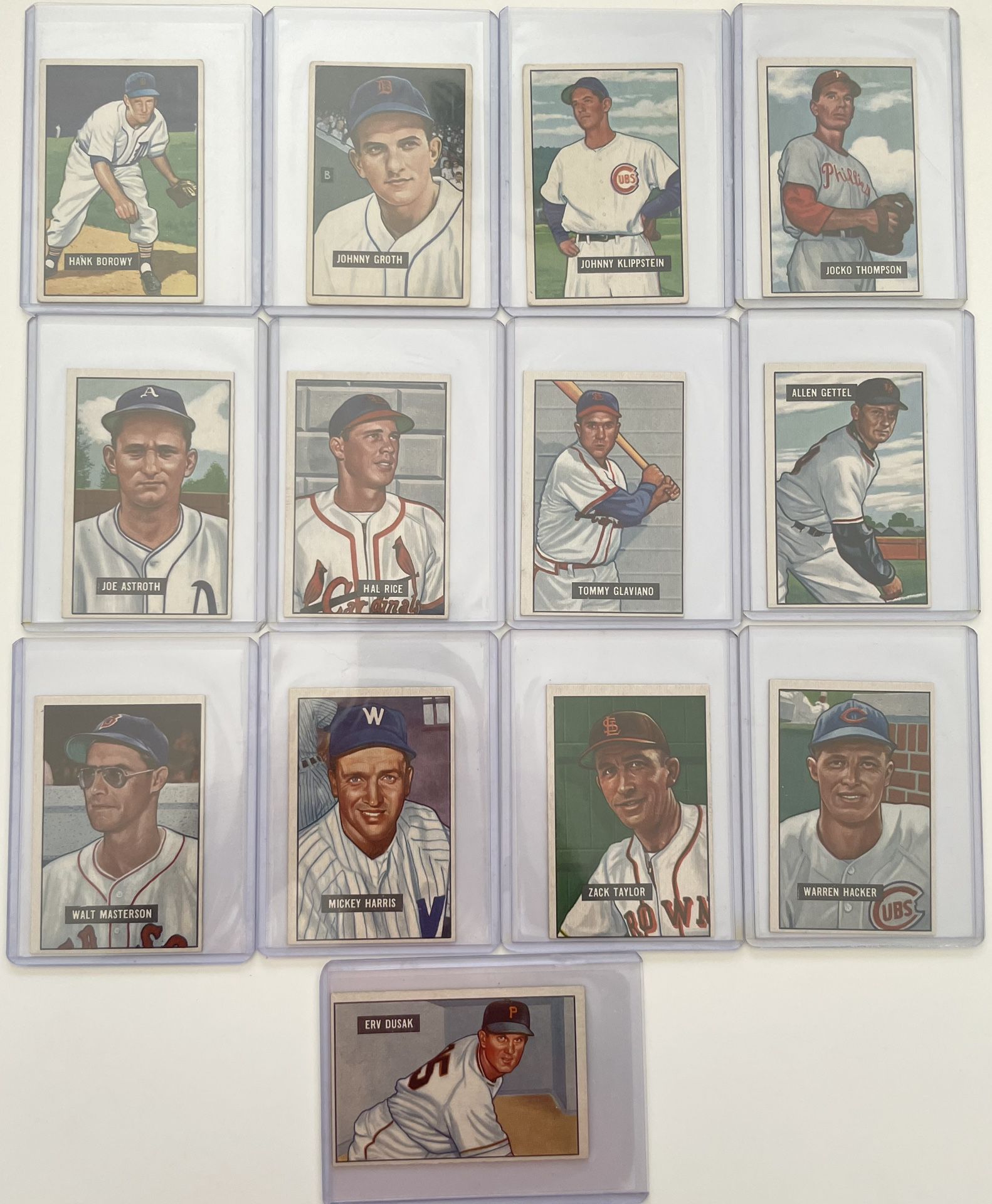 Lot Of 13 Vintage VG-EX 1951 Bowman Baseball Cards $88