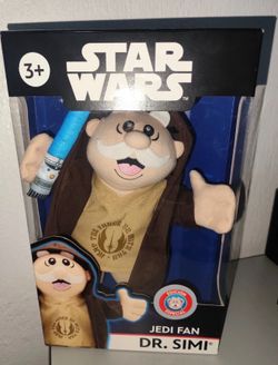 Dr. Simi Star Wars Jedi Fan Plush w/ Blue Lightsaber Boxed 2022 Small