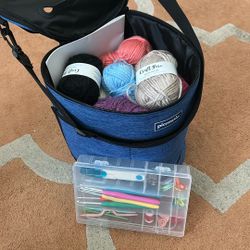 Crochet Kit with Tools, Yarn & Bag 