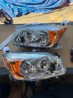 06-08 Toyota RAV4 Clear Headlights Assembly Left+Right Pair Lamps 06-08