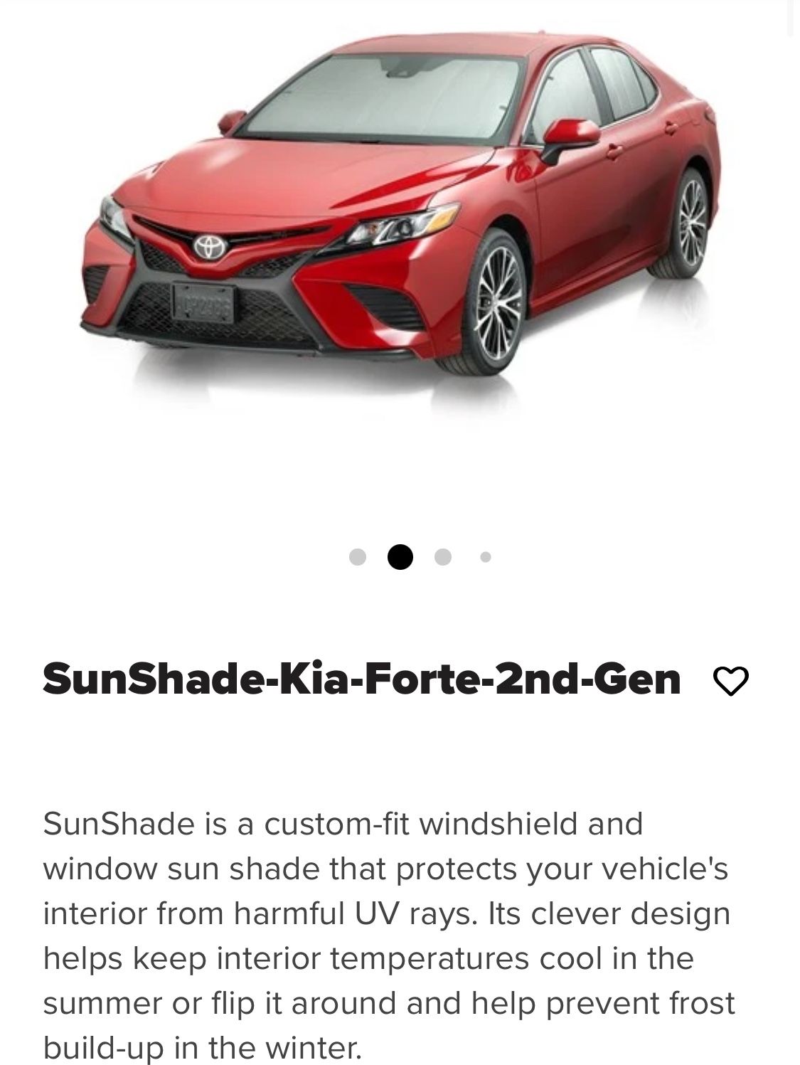 Full Vehicle Kit Sun Shade For Kia Forte 2014-2018