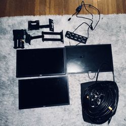 DELL MONITORS (3) with HDMI + CORDS