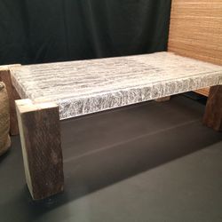 Refurbished Custom Made Bernhardt Arctic Cocktail Table