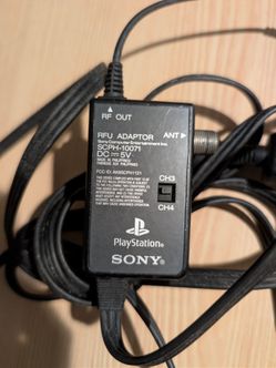 OEM Sony PlayStation RFU Adaptor SCPH-10071 PS1 PS2 TV Coax RF Switch Cable