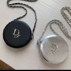 🔥IDIOR Malaysia Official Beauty Giveaway Silver/Black Mini Round Pie Bag Crossbody Chain + Gift Box Cute Styling Device