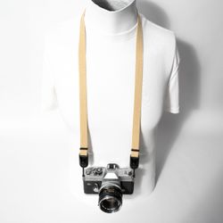 Khaki Camera Strap for DSLR Mirrorless, Slim Canvas 42" Peak Design Anchors