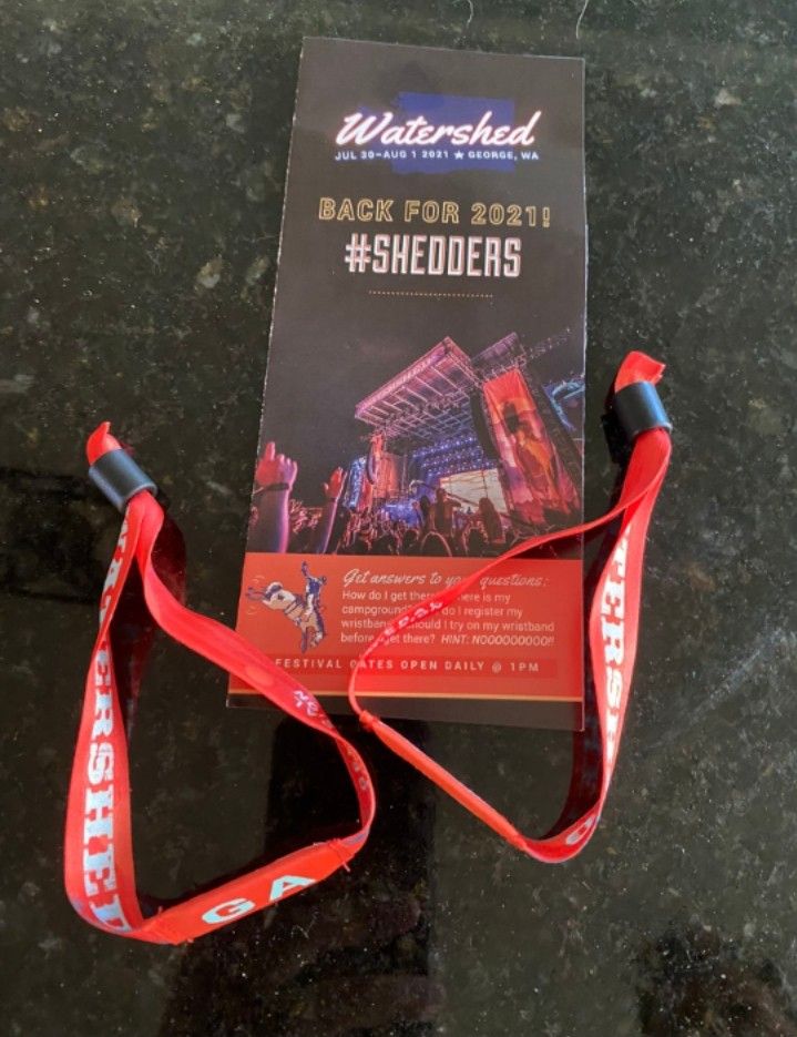 125$ Watershed Tickets + Standard Camping
