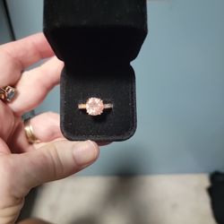 Size 7 Rose Gold citrine Ring