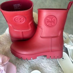 Tory Burch Red Boots 