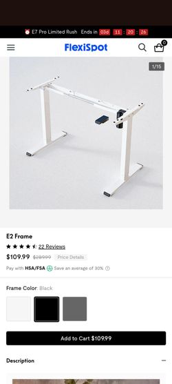 BRAND NEW Flexispot EN2 sit/stand desk - FRAME ONLY