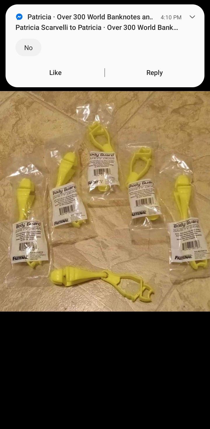 5 Pack New Sealed Dual Ended Hi-Vis Glove Grabbers