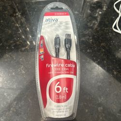 Ativa FireWire IEEE 1394 Cable, 6' NEW SEALED