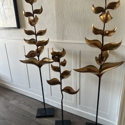 3 Piece Metal Plant Candle Holder 