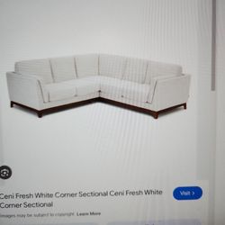 Ceni Fresh White Corner Sectional 