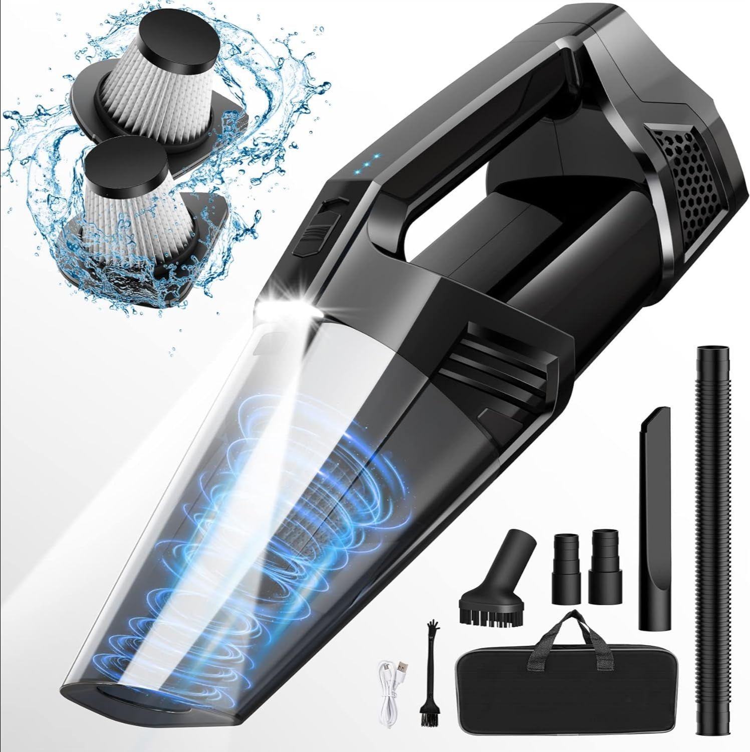 NEW - Vacuum Cleaner Handheld Cordless Portable with LED Light