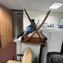 Wooden Desk With Glass Top For $450 OBO