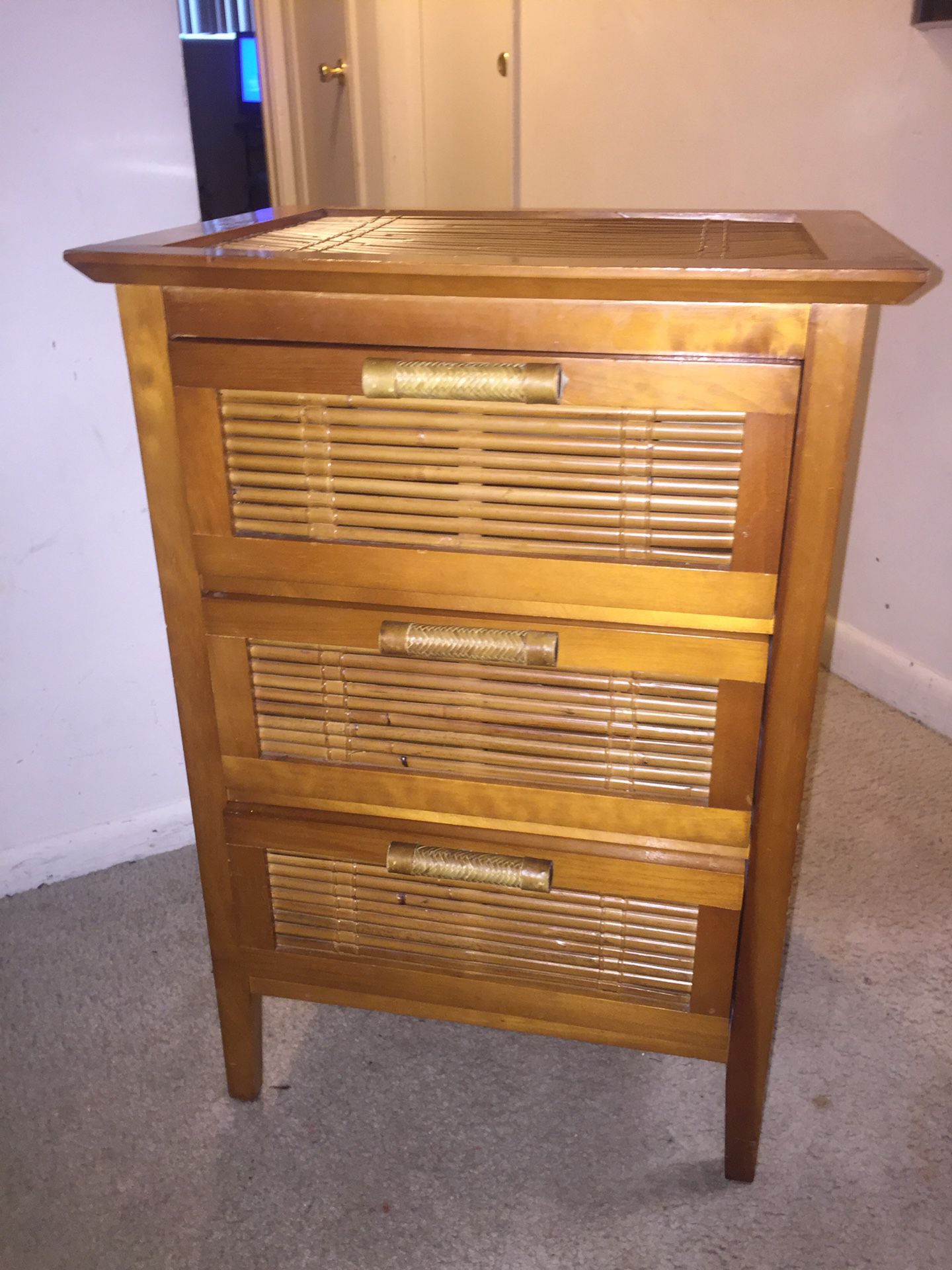 3-Drawer Bamboo table / night stand