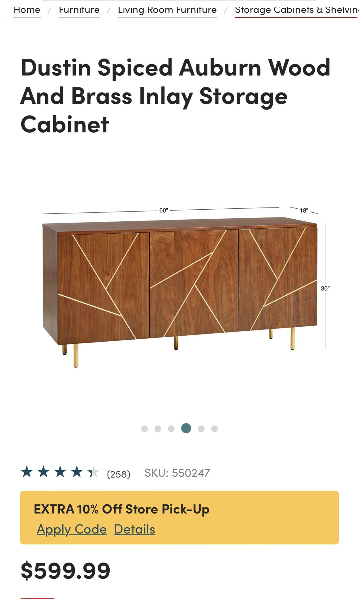 Matching Mid Century Cabinet And Desk