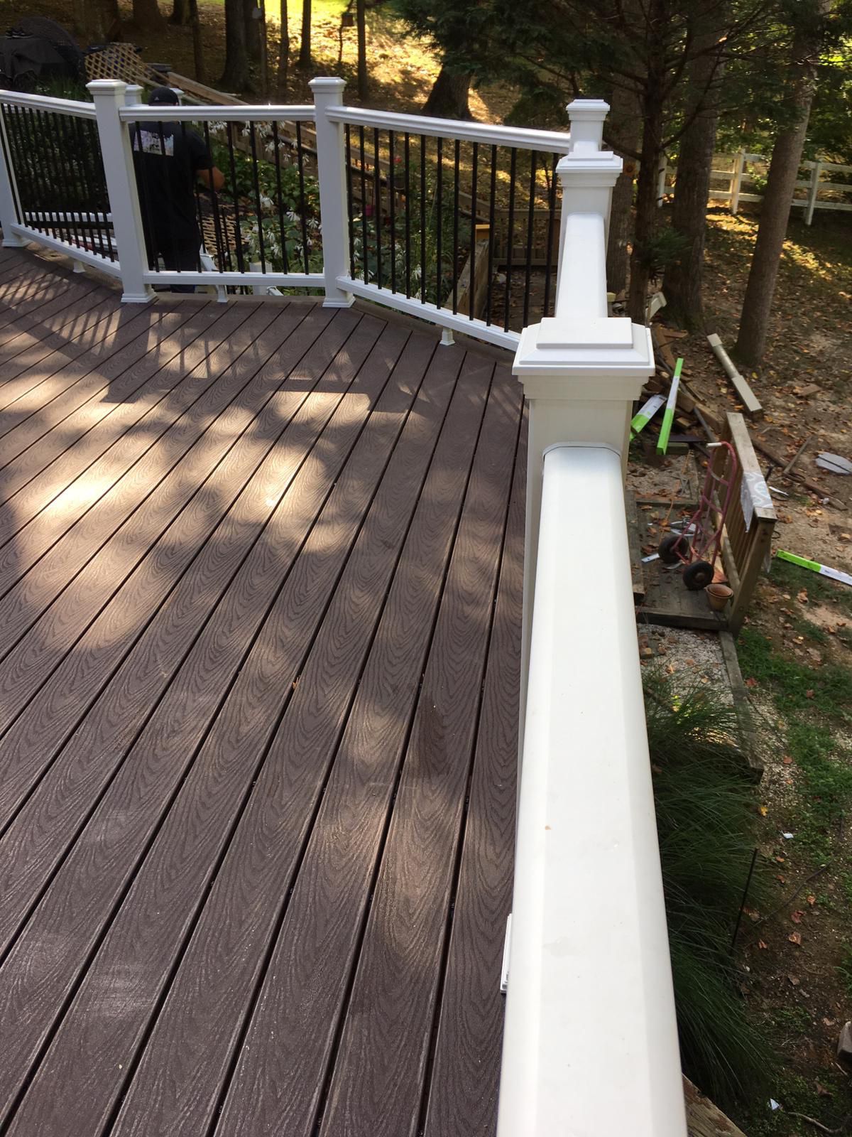 New deck composite and vinyl railings