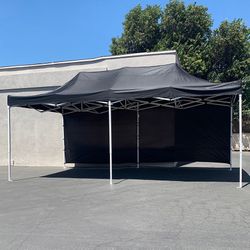 Brand New $220 Heavy-Duty Canopy 10x20 ft with (2 Sidewalls), EZ Popup Outdoor Gazebo, Carry Bag (Red or Blue)