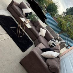 Brown Sectional Couch 