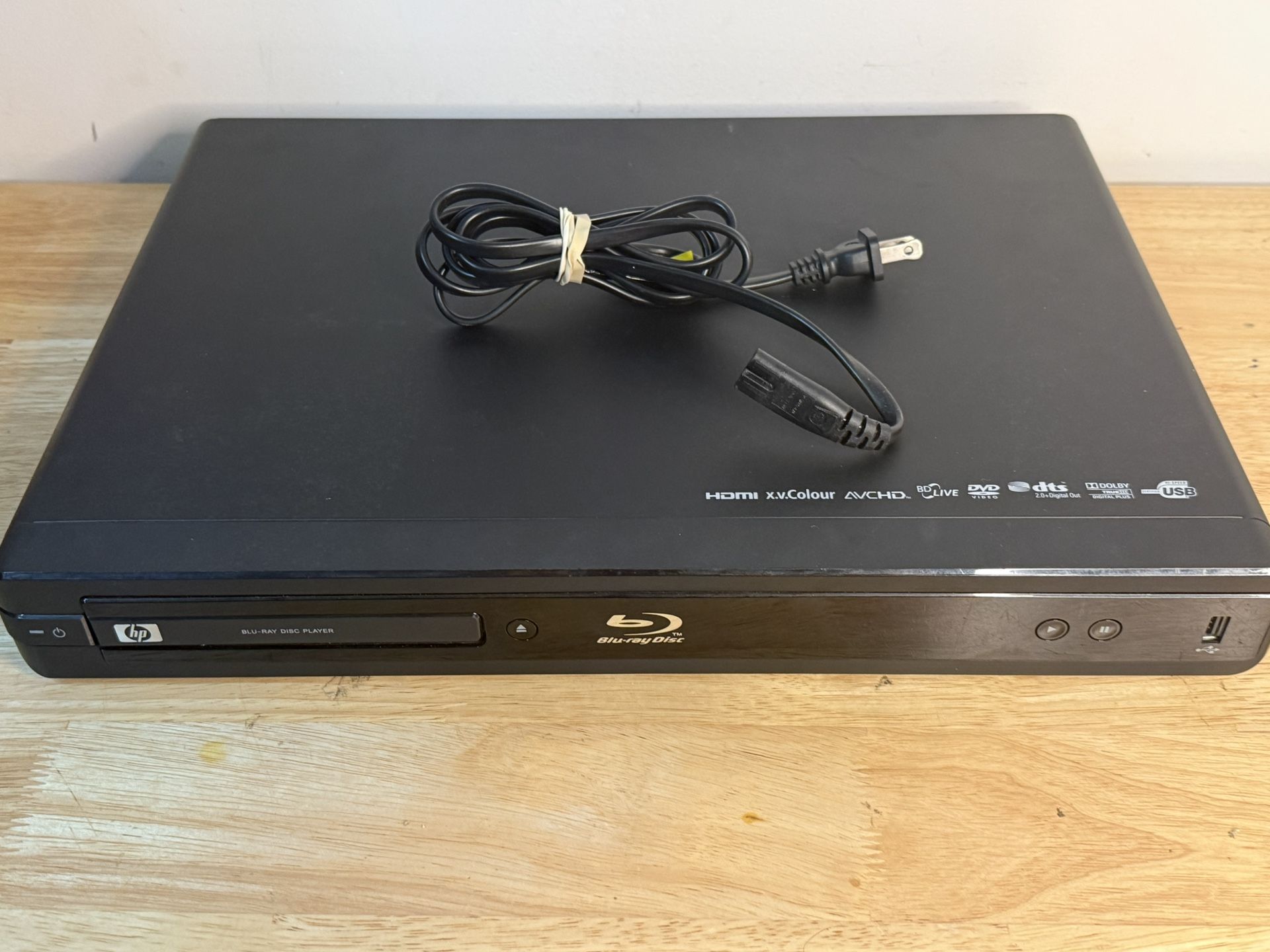 HP BD-2000 Blu-ray Disc Player HDMI USB AVCHD DVD DTS Tested Works