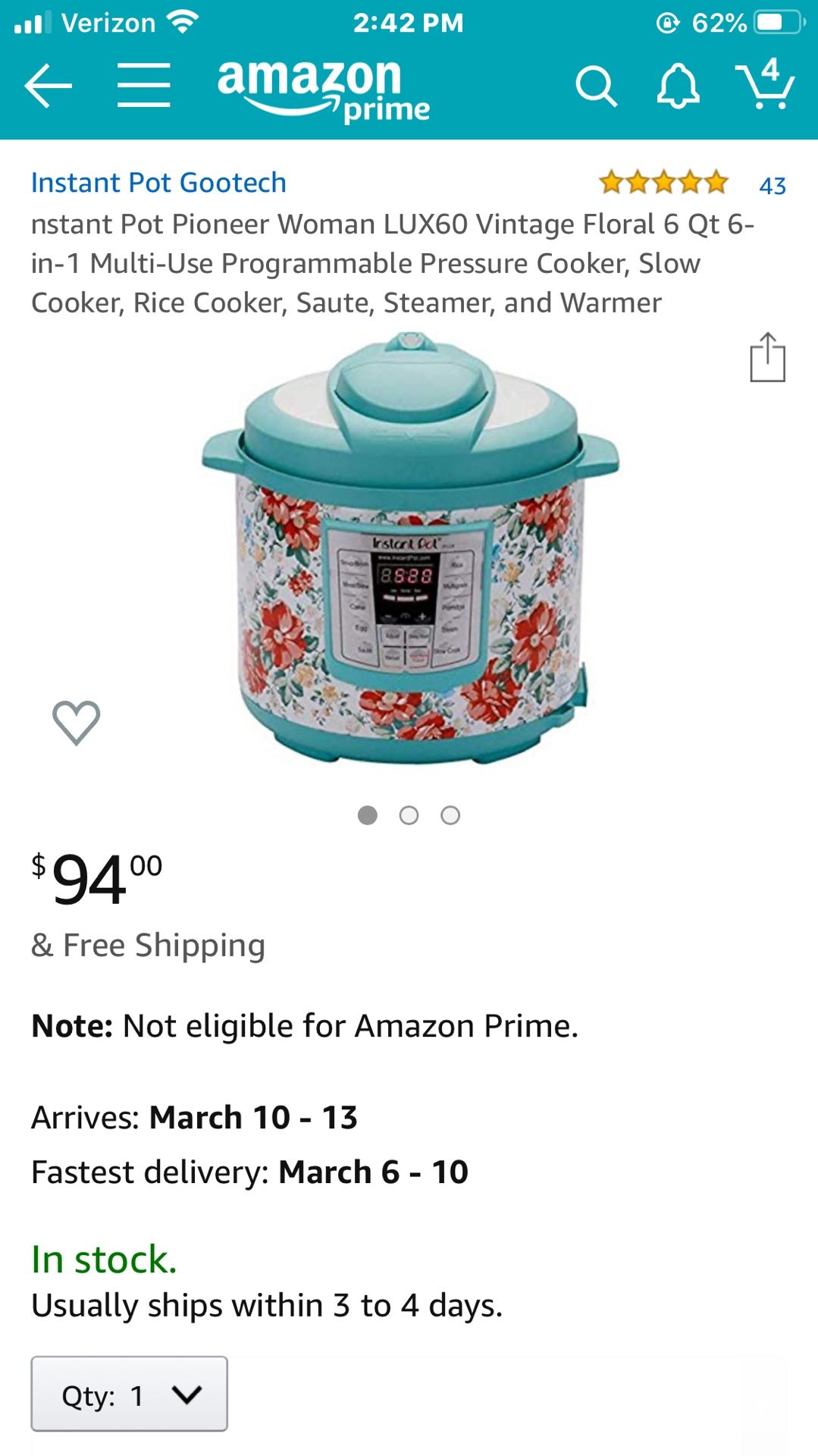 The Pioneer Woman Instant Pot Lux 6Quart 6In1 MultiUse Programmable