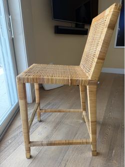 Serena and Lily Balboa rattan counter stool