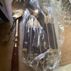 Silverware Brown And Gold Platted 