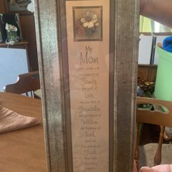 Mom Plaque, Framed