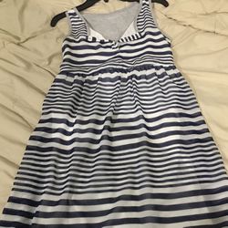Blue And White Striped Dress