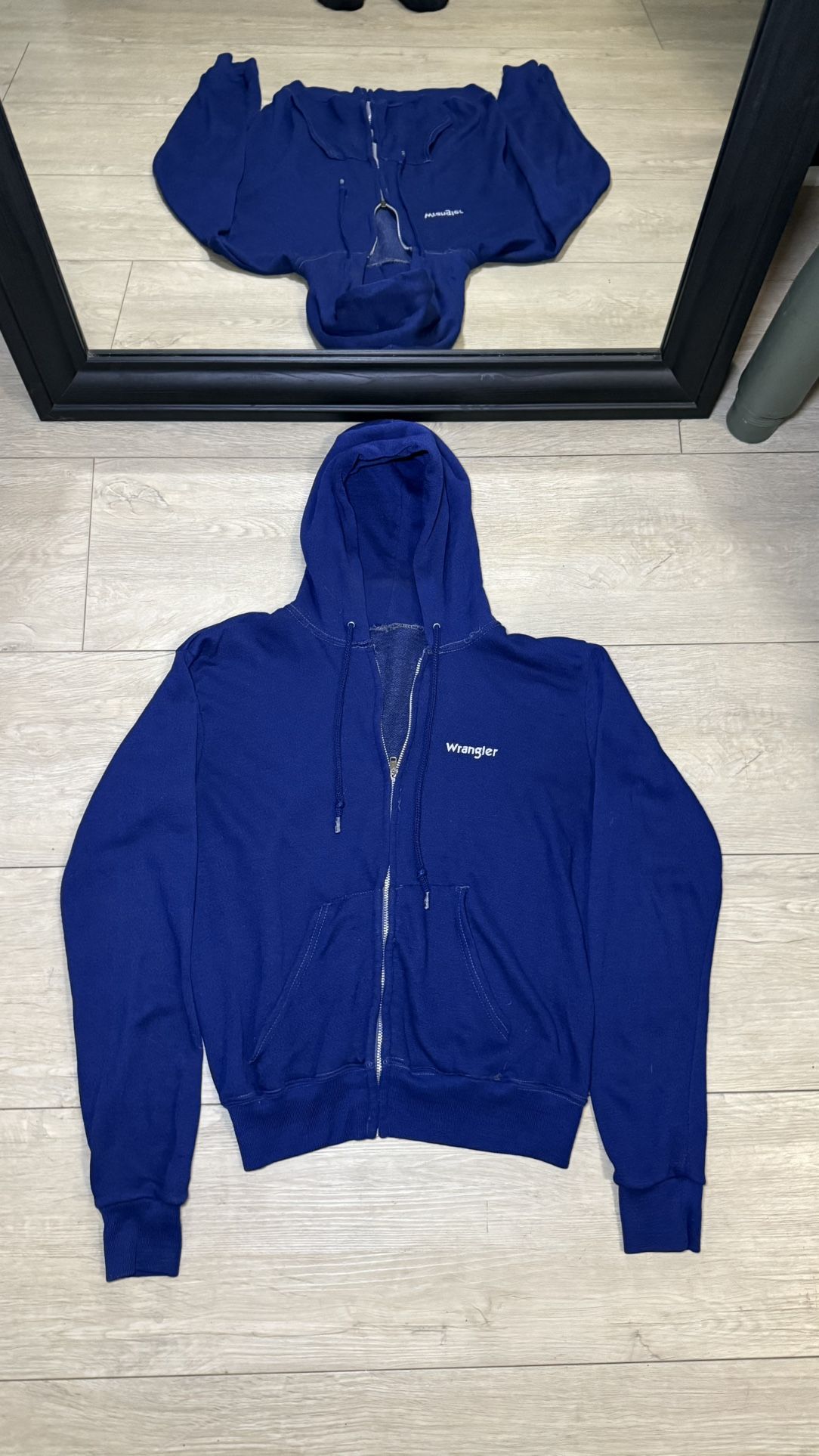 Vintage / Y2K 1980s Wrangler SpellOut Zip Up Hoodie 