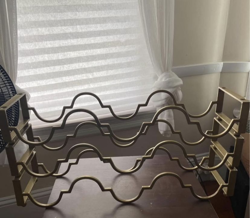 Gold Stackable Wine Rack