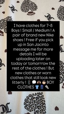 Boy clothes free message me !
