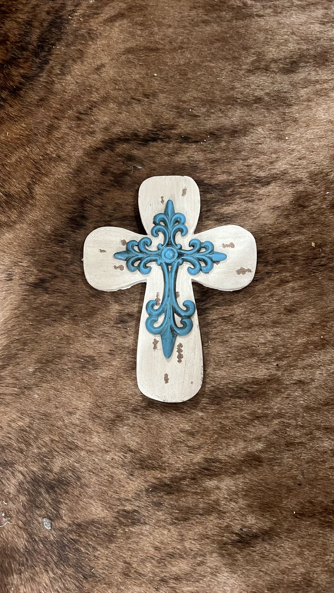Cross w/ iron design 8 x 10 long