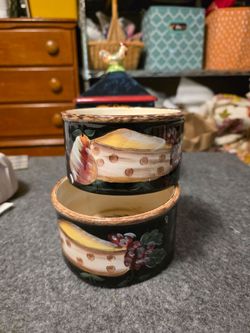 Kate McRostie Serving/dip bowls, cheese design.  2 each.   0602513