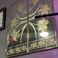 Wall Art Decoration Mirror With Gold