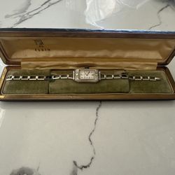 VTG ELGIN DELUXE ART DECO 10K 12K GOLD FILLED GF WOMEN WATCH ORIGINAL BOX UNTEST