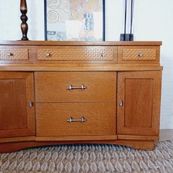 Mid century oak sideboard buffet. Delivery Available