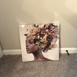 African American Floral Canvas