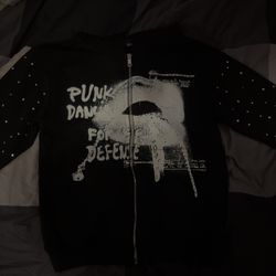 Workofmadness rhinestone hoodie - SIZE SMALL