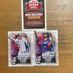 2023 TOPPS LOT OF 3 HOME RUN CHALLENGE CARDS