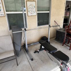 Olympic Weight set/Weight Bench