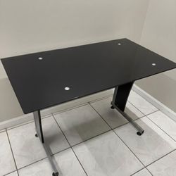 Black Glass Top Table