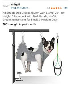 NIFFGAFF adjustable, dog grooming, arm W clamp
