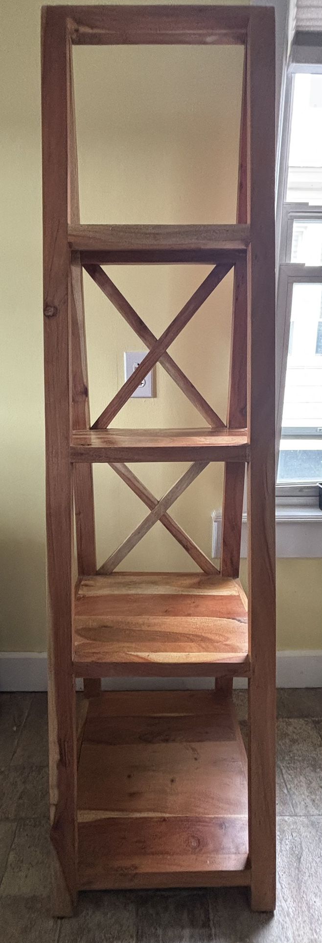 Solid Wood 4 Tiered Shelf